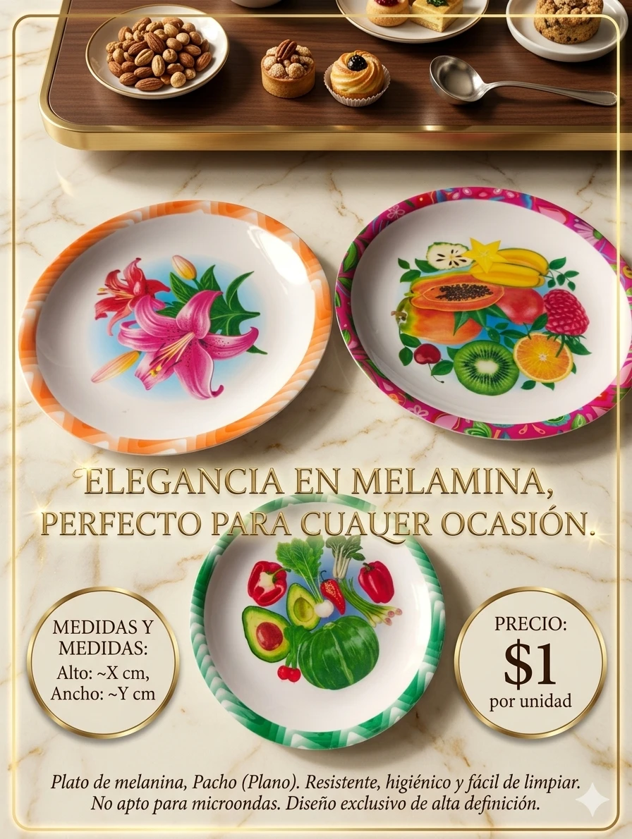 Pkato pacho de melamina 