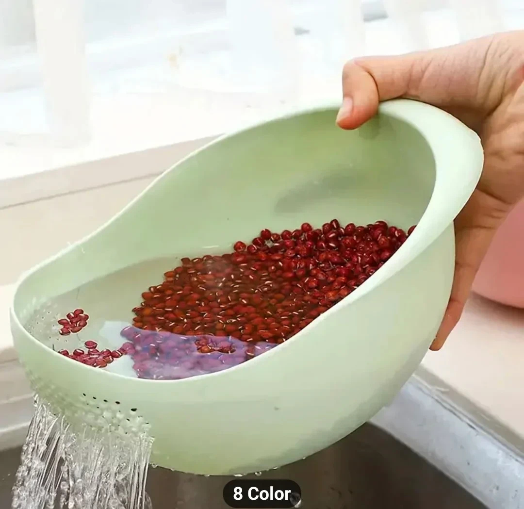 Cesta de Lavado y Drenaje de Arroz Ecológica y  3