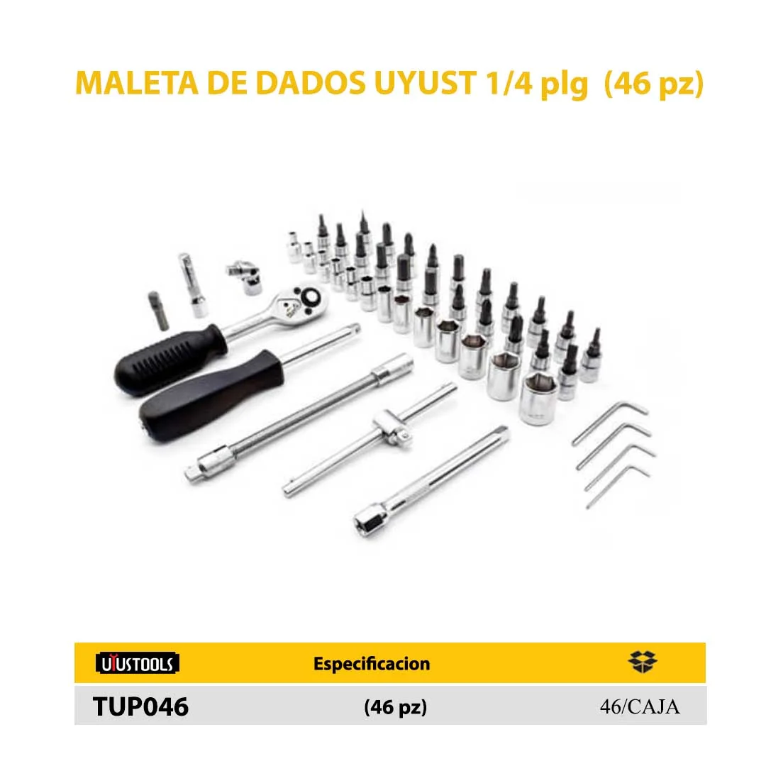 MALETA DE DADOS UYUST 1/4" (46 pz)