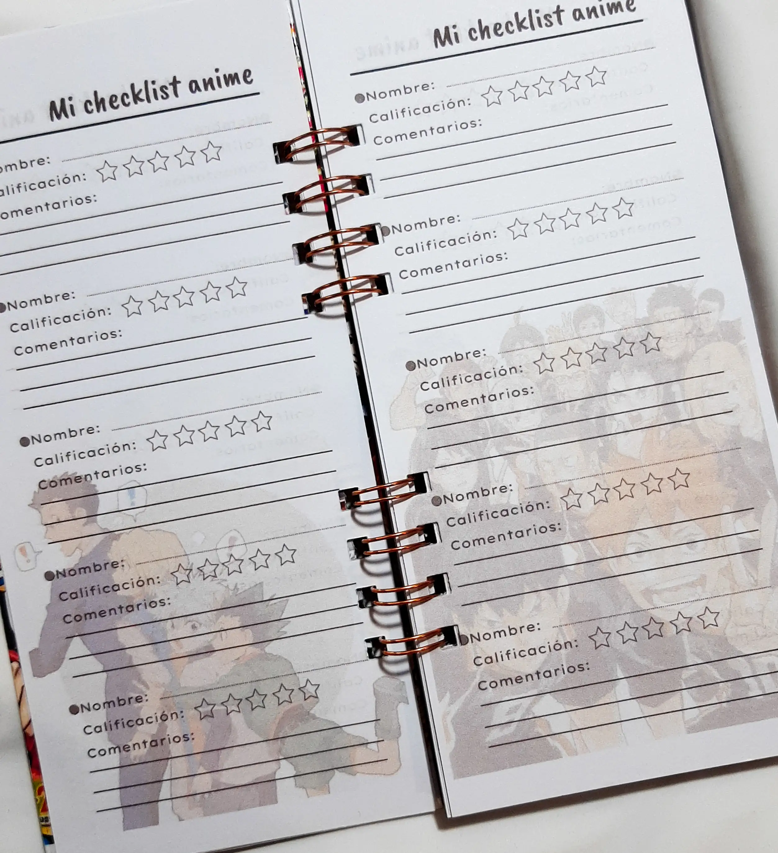 Libreta de Notas Anime checklist (shonen version) 3