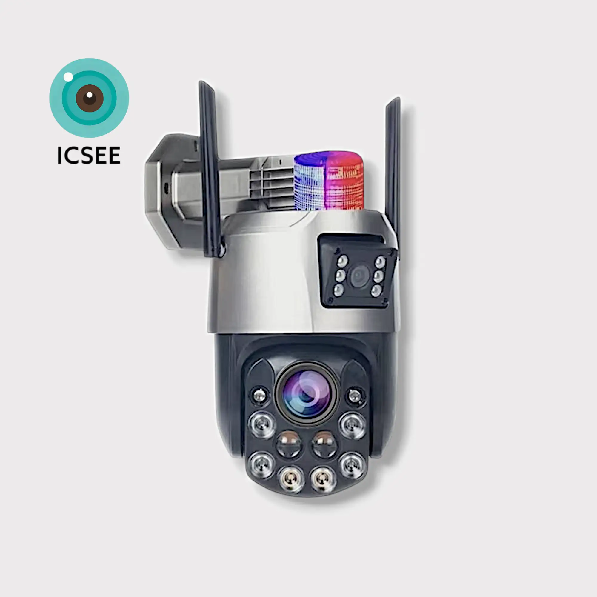 Cámara de Seguridad WiFi 3MP – Doble Lente (Fija + 360°) | Zoom 32X | IP67 | 100 Metros