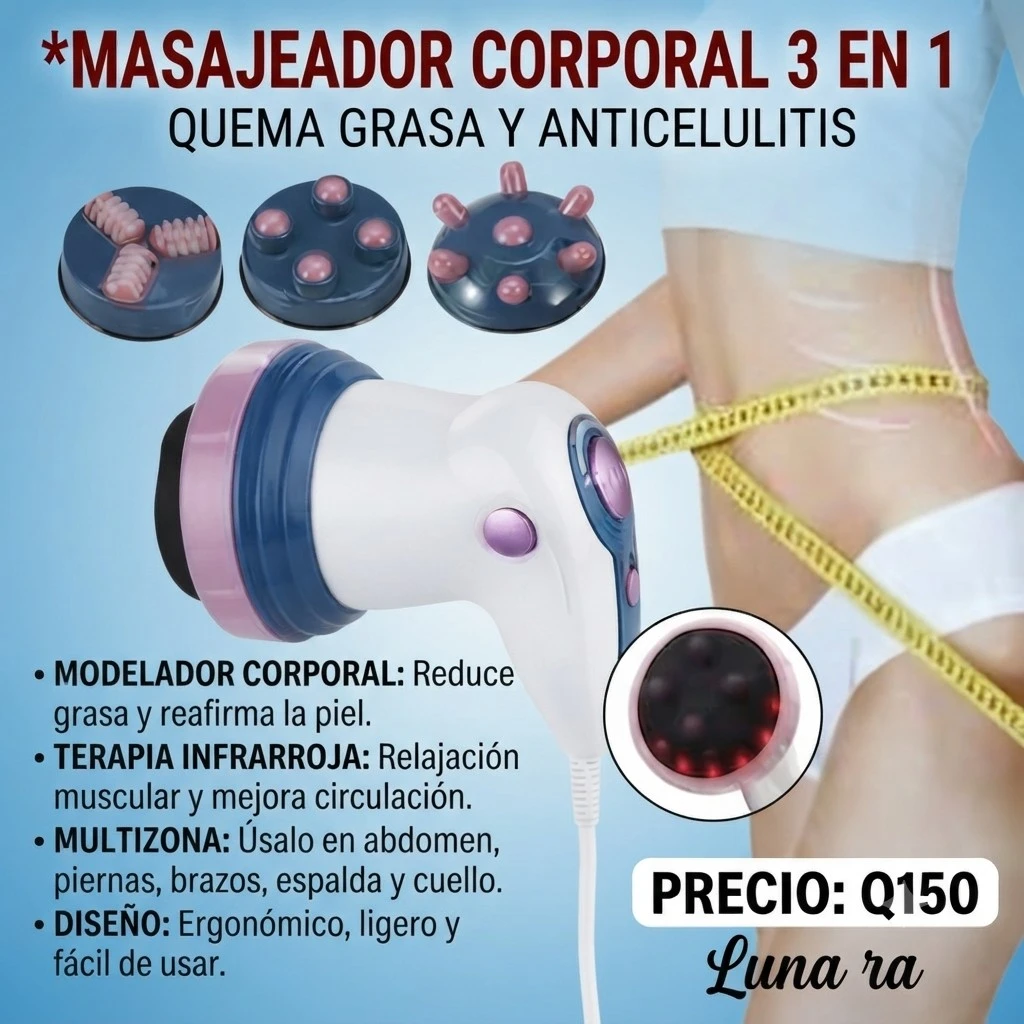 MASAJEADOR INFRARROJO ELECTRICO QUEMA GRASA Y ANTI CELULITIS 