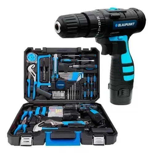 Kit Set De Herramientas Blaupunkt 800 143 Piezas + Taladro Estuche