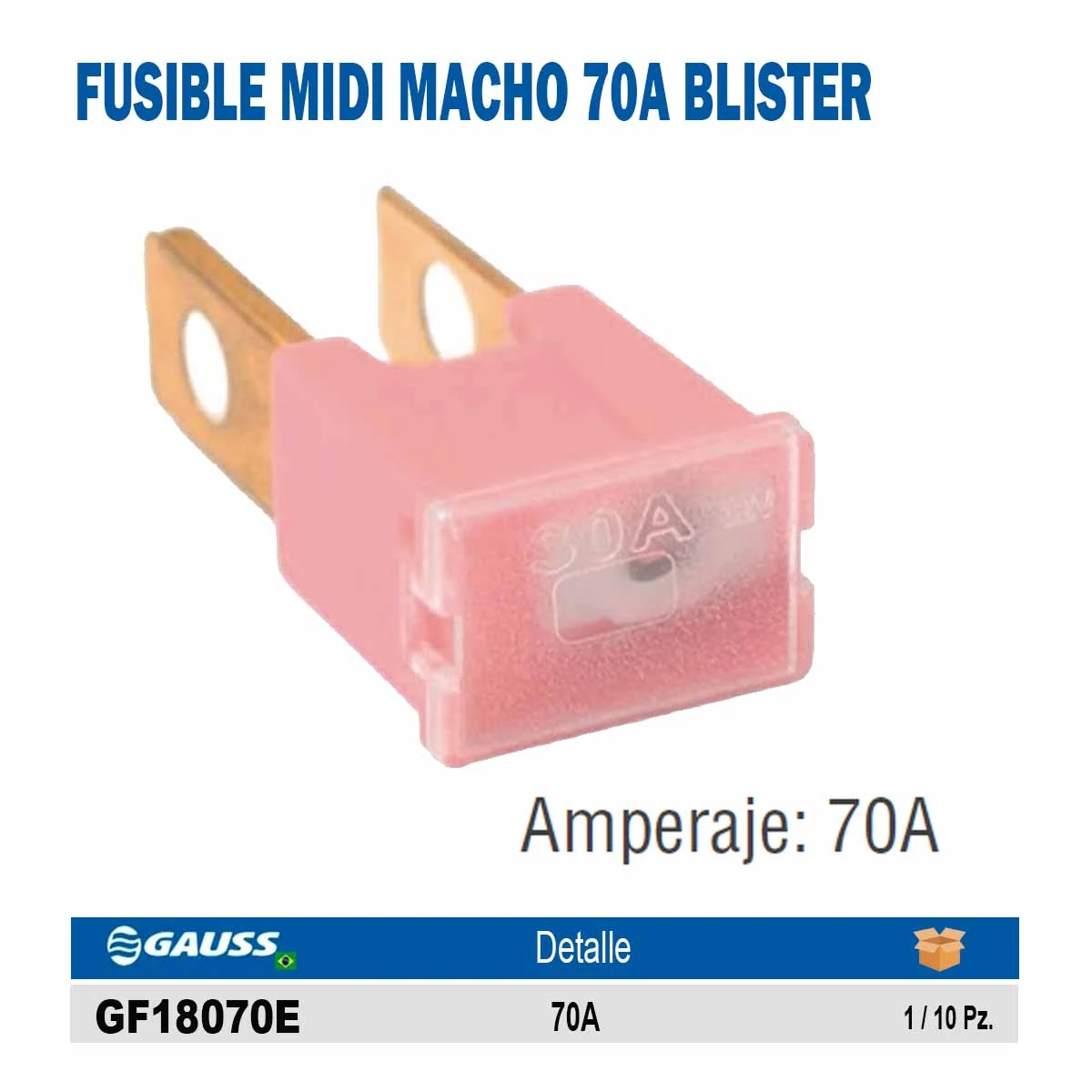 FUSIBLE MIDI MACHO 70A BLISTER