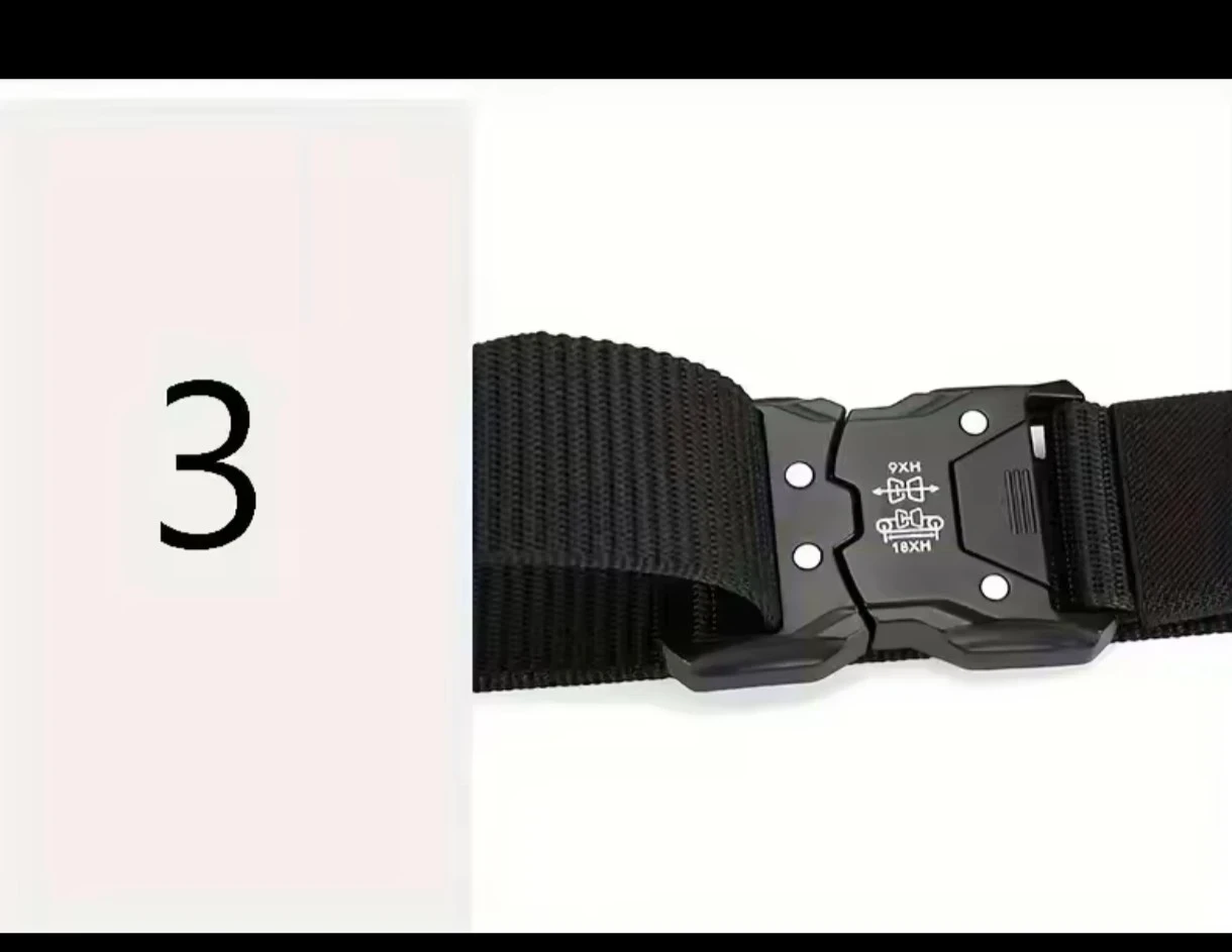 Cinturón Táctico Militar con Hebilla Metalica de Liberación Rápida 5