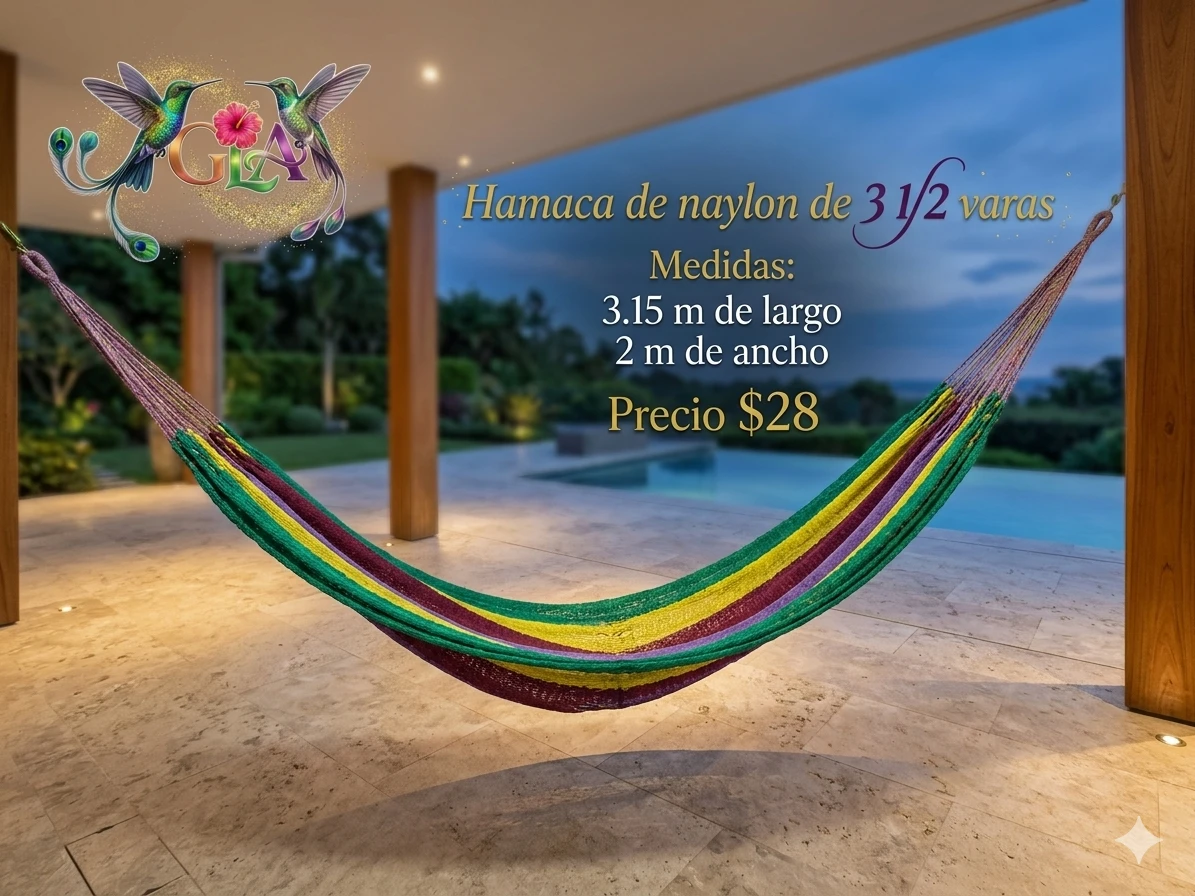 Hamaca de hilo de naylon, 3 varas y media 