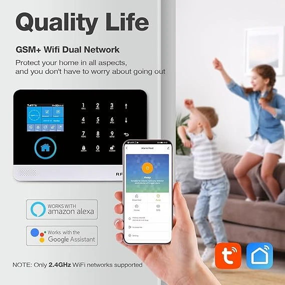 Kit Sistema De Seguridad Alarma Hogar Y Sensor Wifi Y Gsm 7
