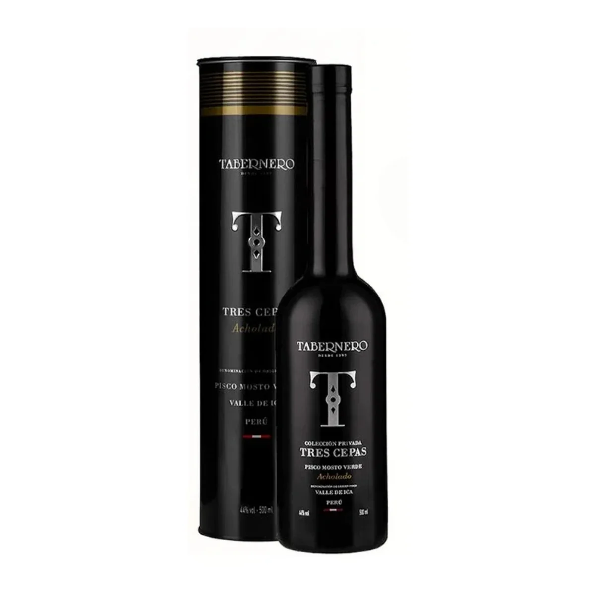 PISCO MOSTO VERDE ACHOLADO TABERNERO 500ML TRESCEPAS TUBULAR