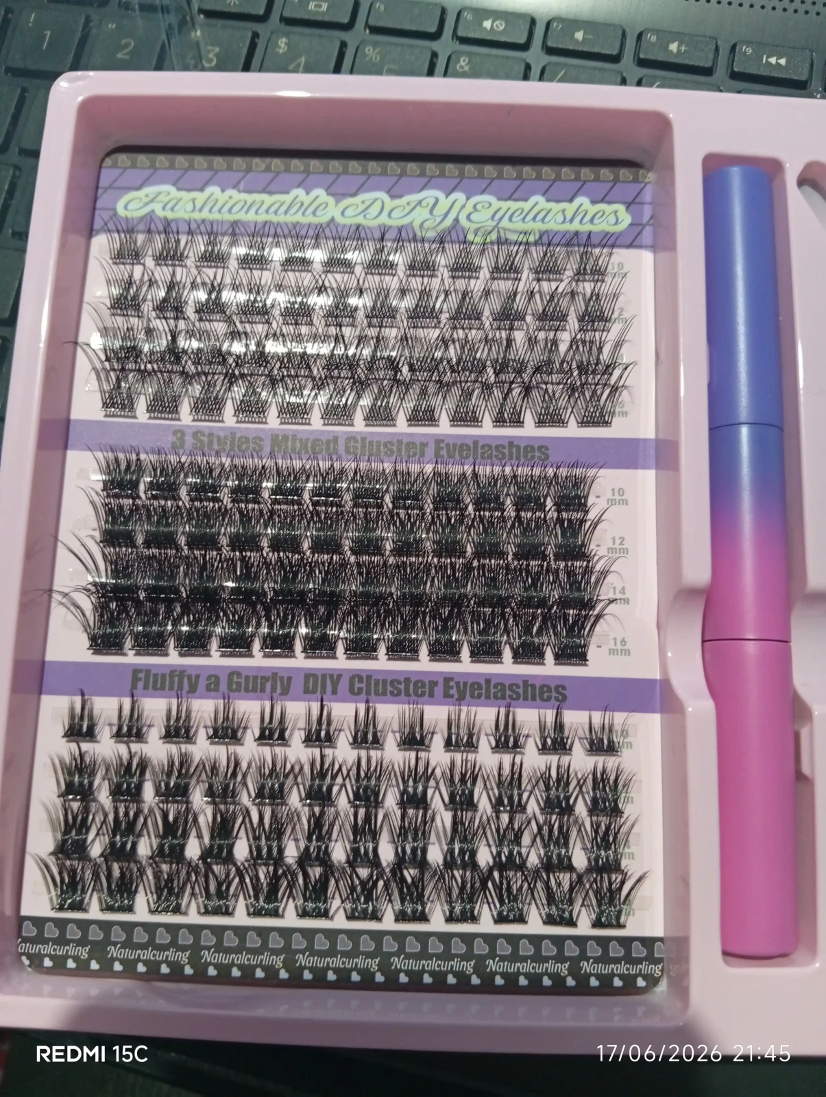 Kit de extension de pestañas de ramito marca kiss 3