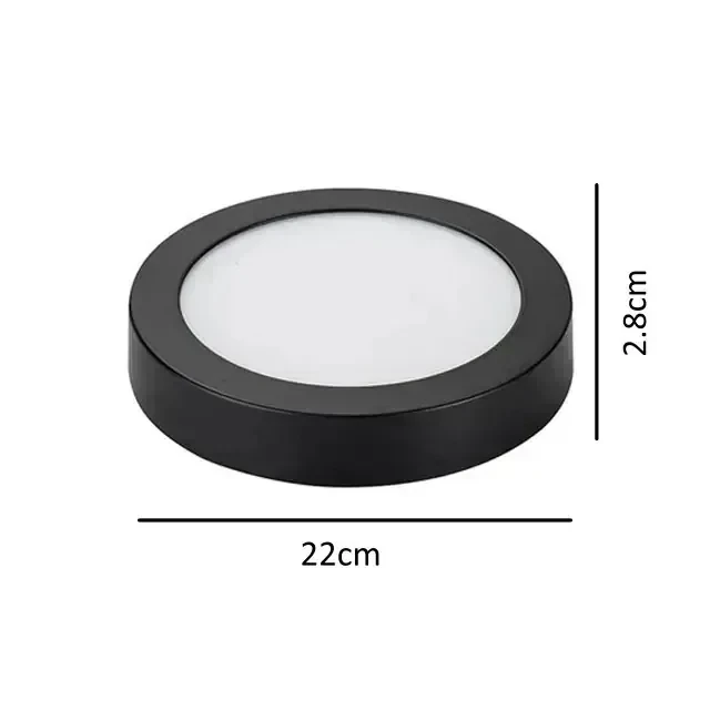 PANEL LED NEGRO SOBREPUESTO REDONDO 4