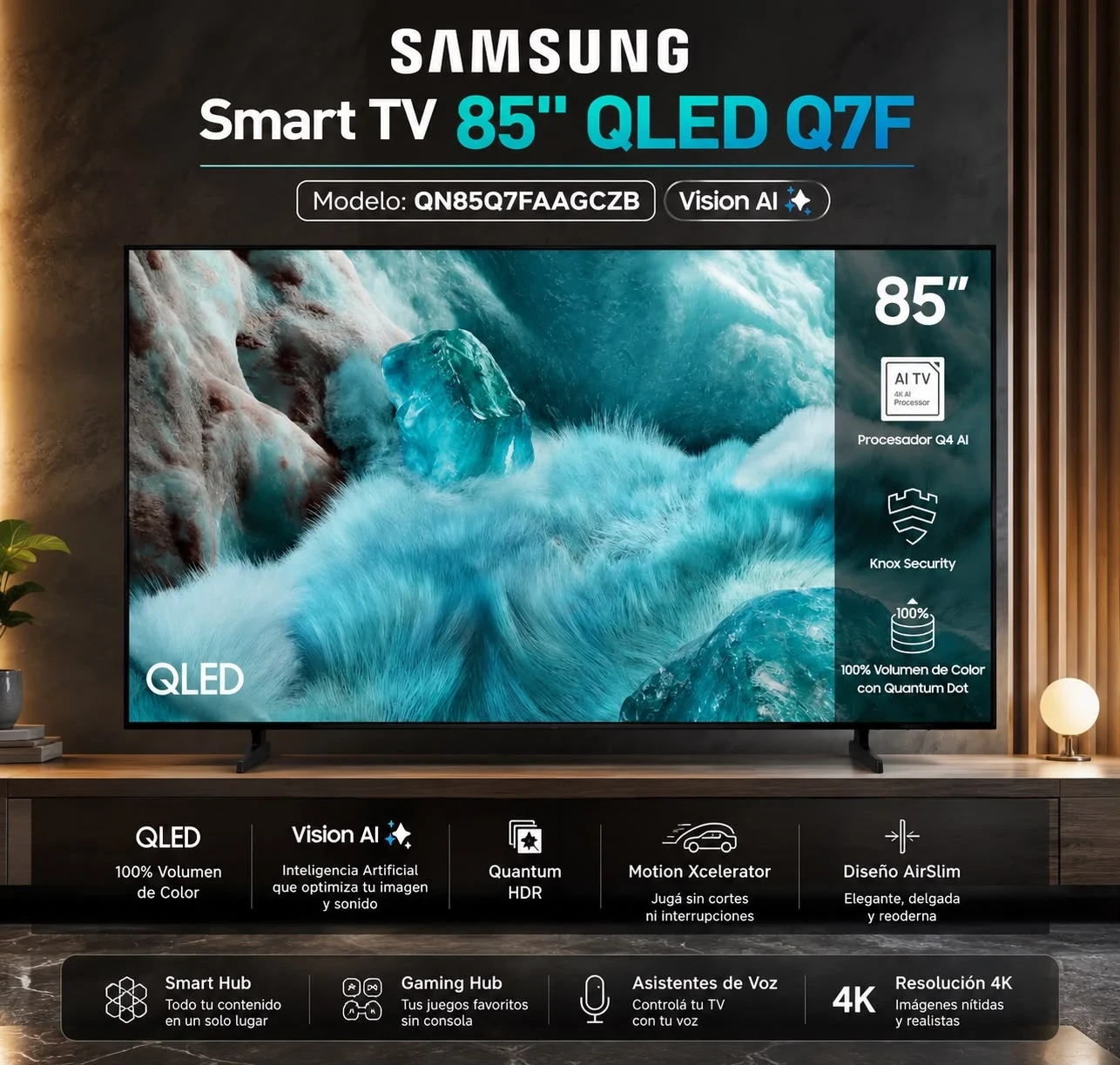 SMART TV SAMSUNG 85'' QLED Q7F VISION AI ‼️SOLO POR PEDIDOS ‼️ 