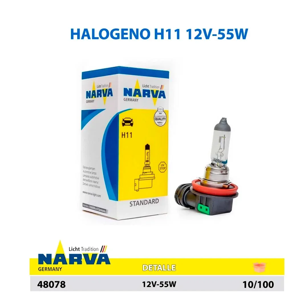  HALOGENO H11 12V-55W PGJ19-2 LONG LIFE