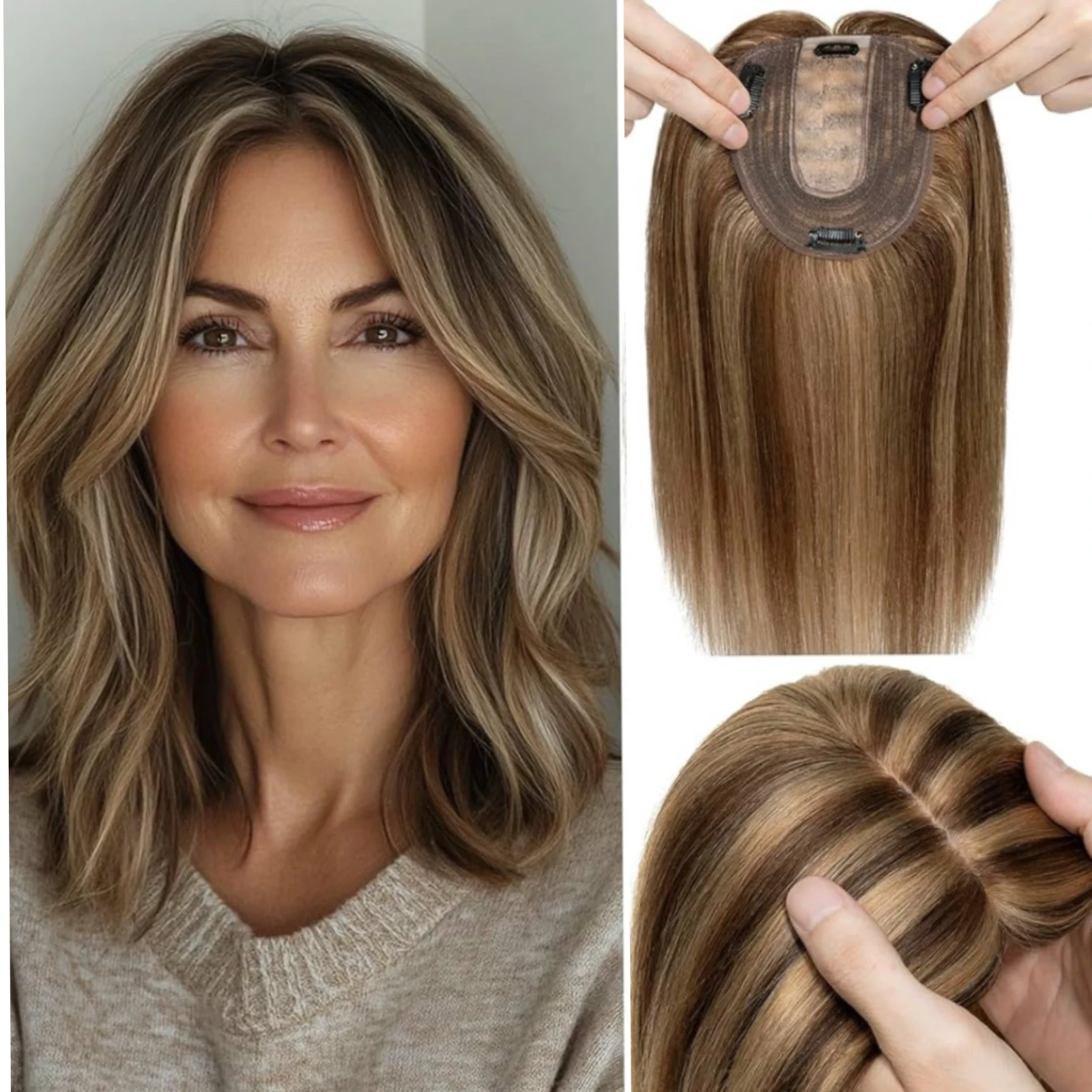 Topper 12” 4p27 cabello humano