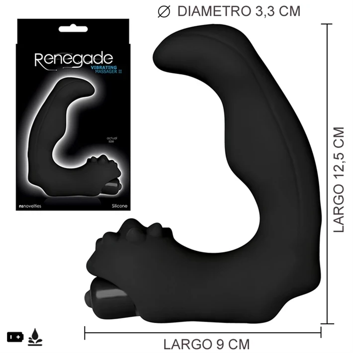 Vibrador prostatico de suave textura