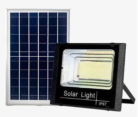 200w Foco Reflector Solar Exterior Color Negro Luz Blanco