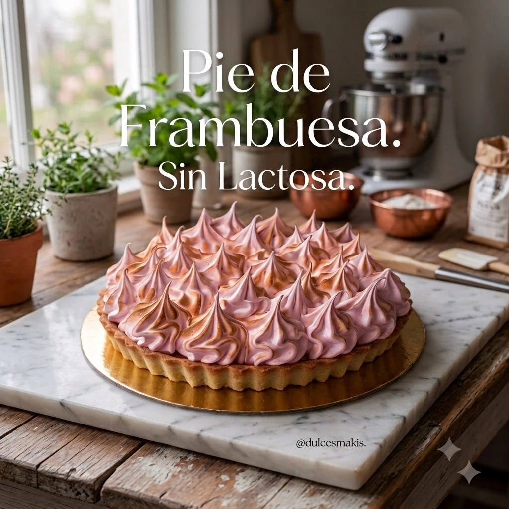 Pie de Frambuesa Pequeño Sin Lactosa. 8-10 Personas.