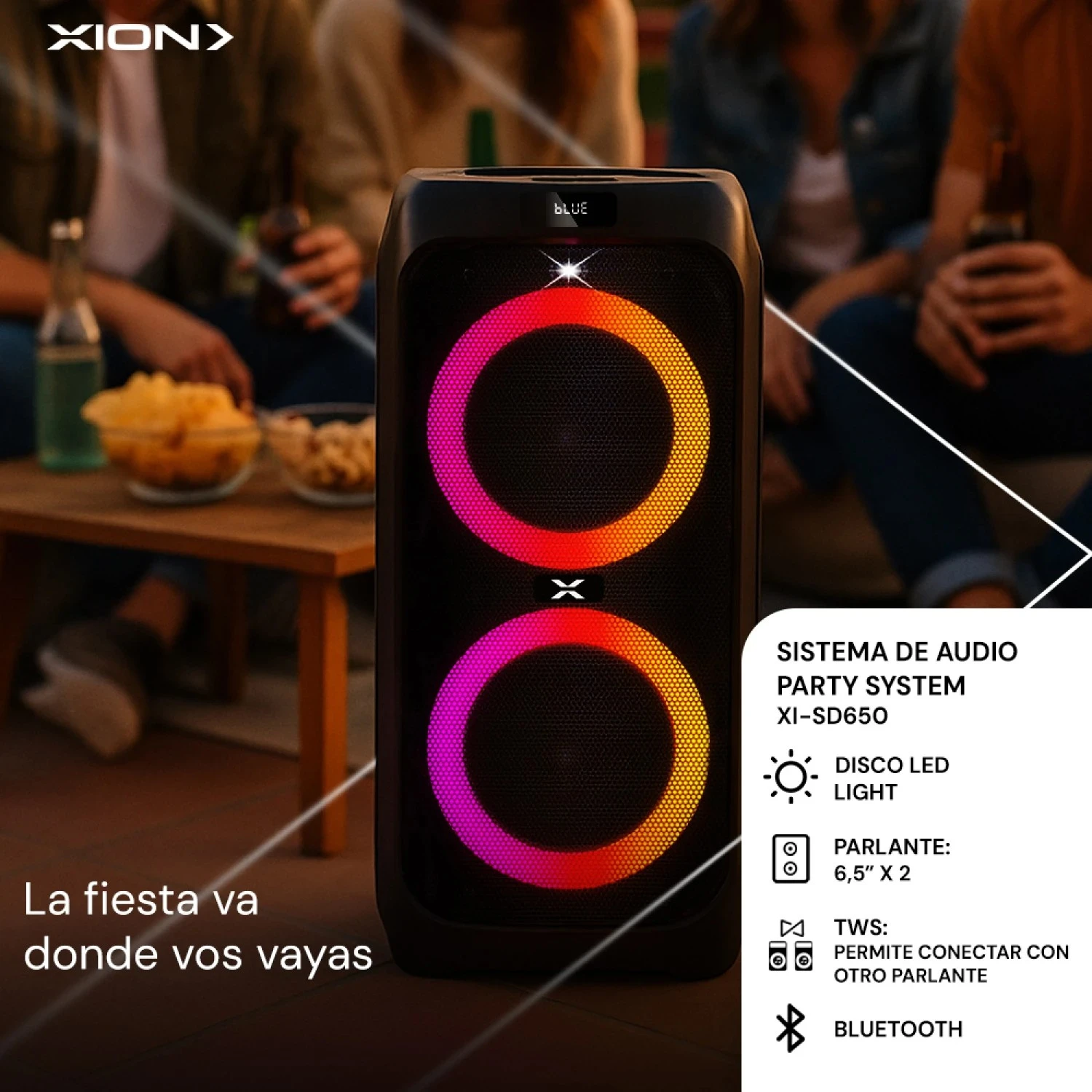 Parlante Bluetooth XI-SD650 / 20cm 𝙓𝙏𝙍𝙀𝙈𝙀 𝙓𝙄𝙊𝙉 4