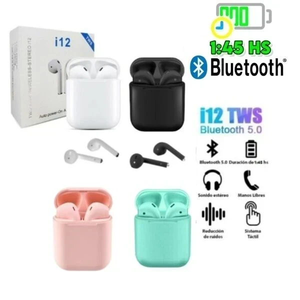 Auriculares Bluetooth i12