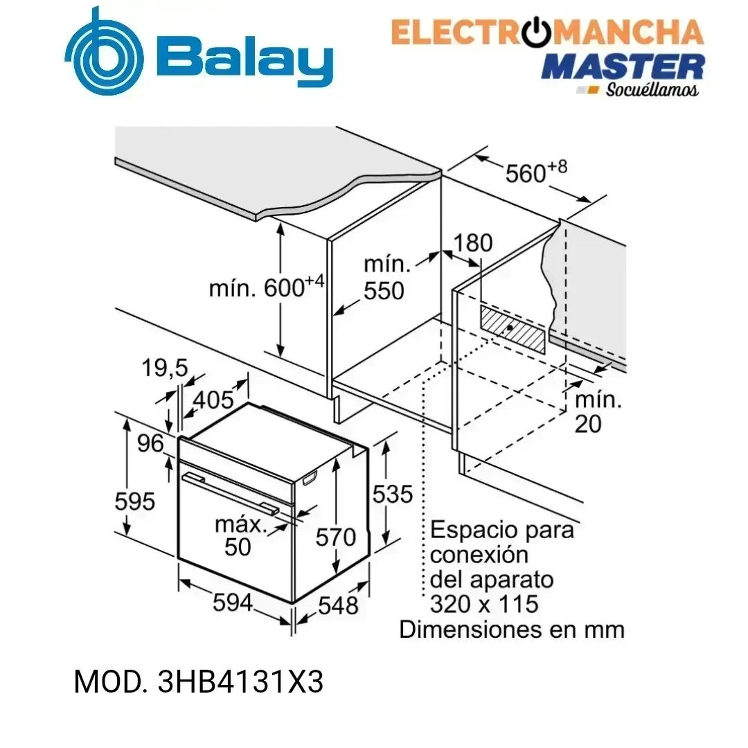 HORNO BALAY 3HB4131X3 MULTIFUNCION AQUALISIS A+ INOX 4