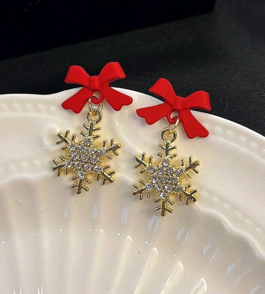 Aretes moño de copo 3