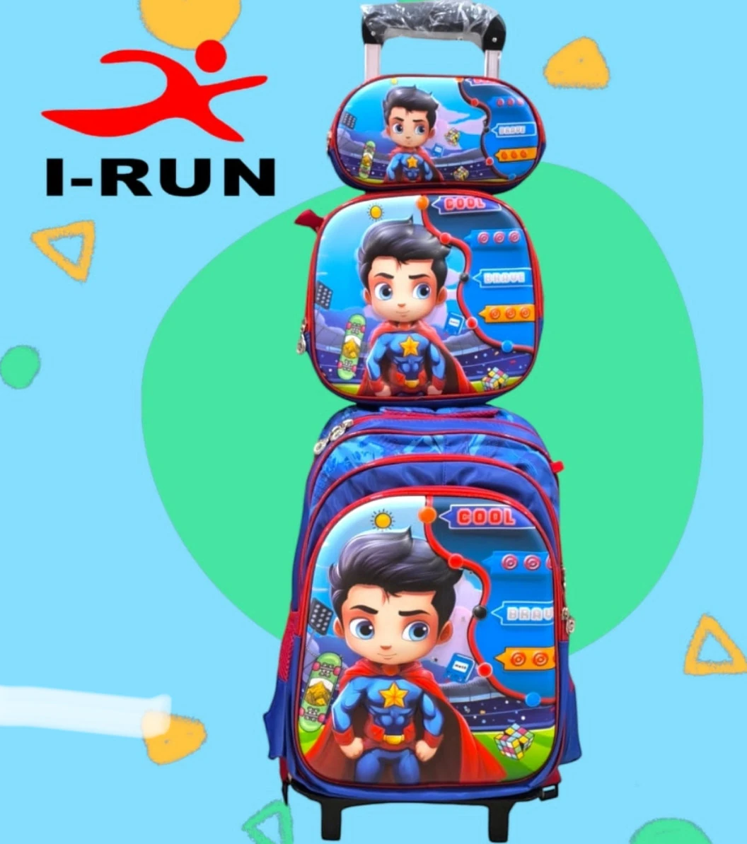 MOCHILA PARA NIÑO C/LUCES Y CARRITO DESMONTABLE 3