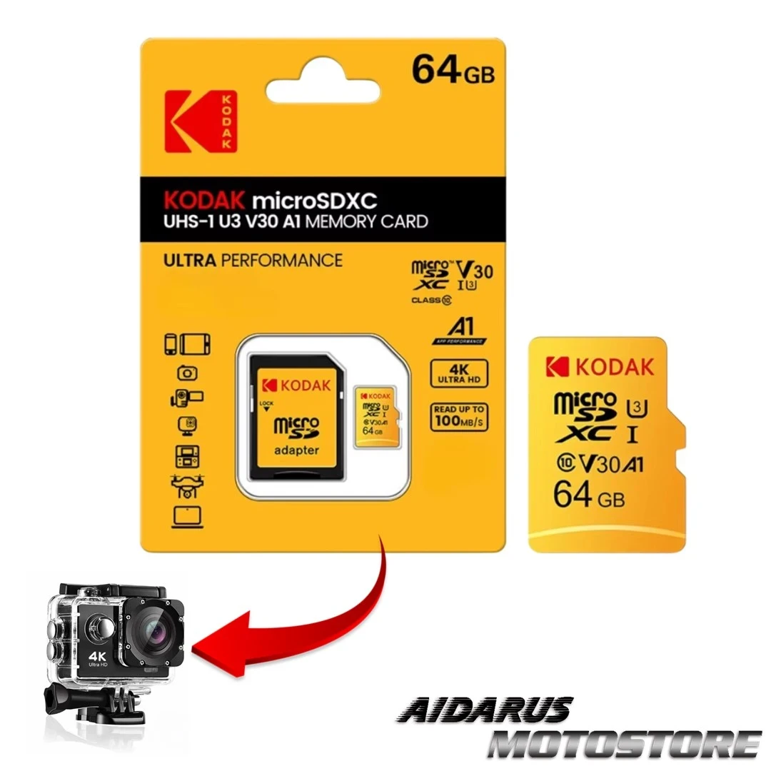 TARJETA MICRO SD 64GB V30 DE ALTA VELOCIDAD KODAK