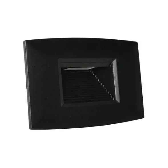 LUMINARIA LED GRADA/PARED NEGRO 3W IP65 3