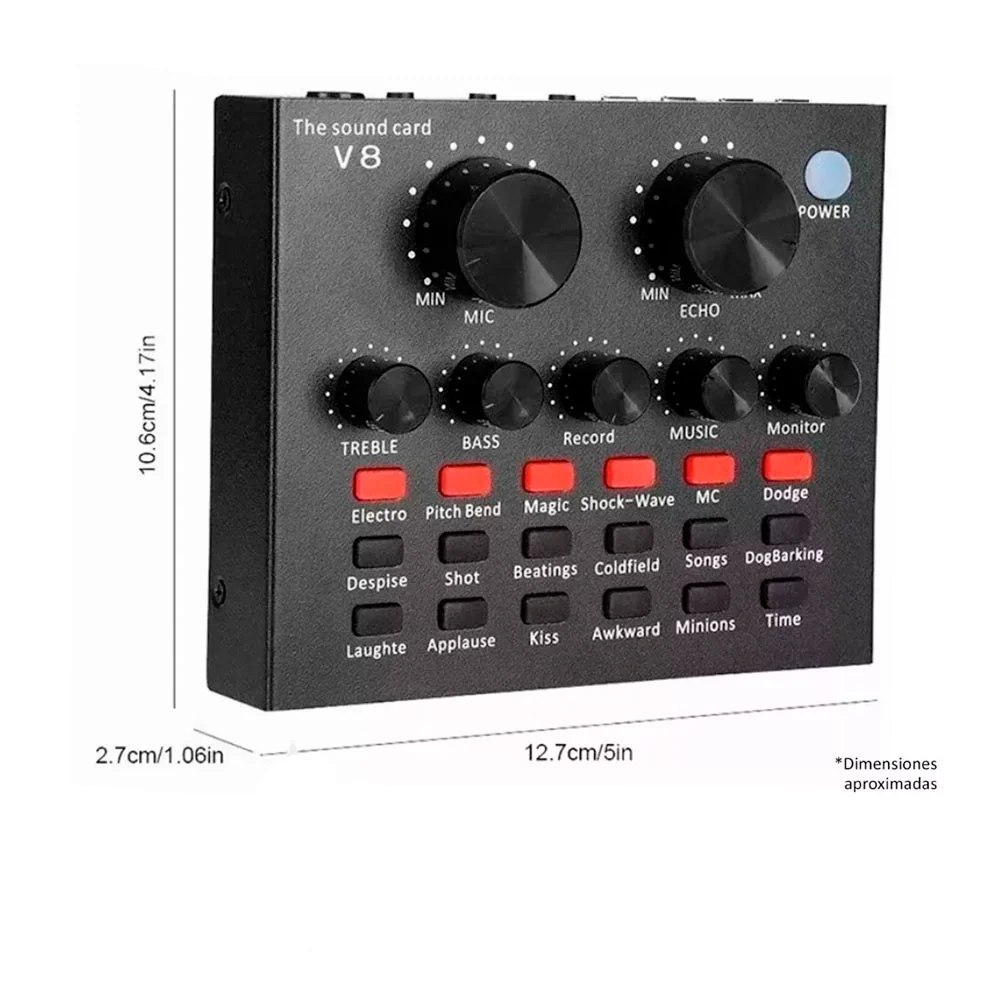 Micrófono Con Tarjeta De Sonido Profesional  5