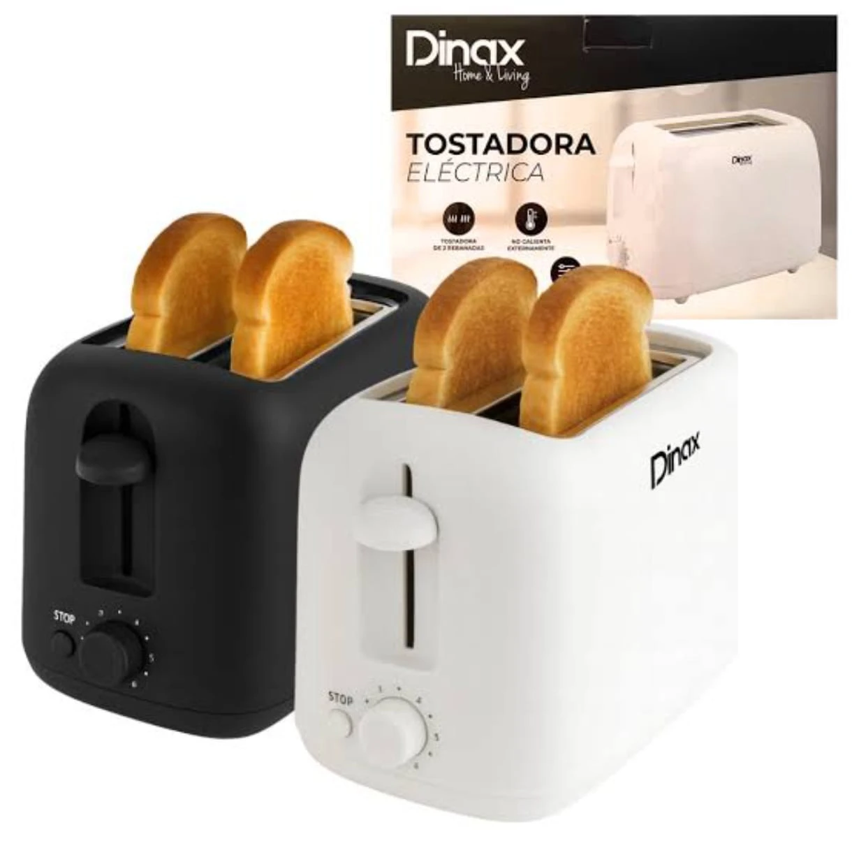 🍞 *TOSTADORA ELÉCTRICA DINAX 2 PANES 