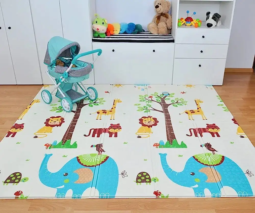 Tapete infantil plegable  Ideal para gateo y juegos de los bebés  4