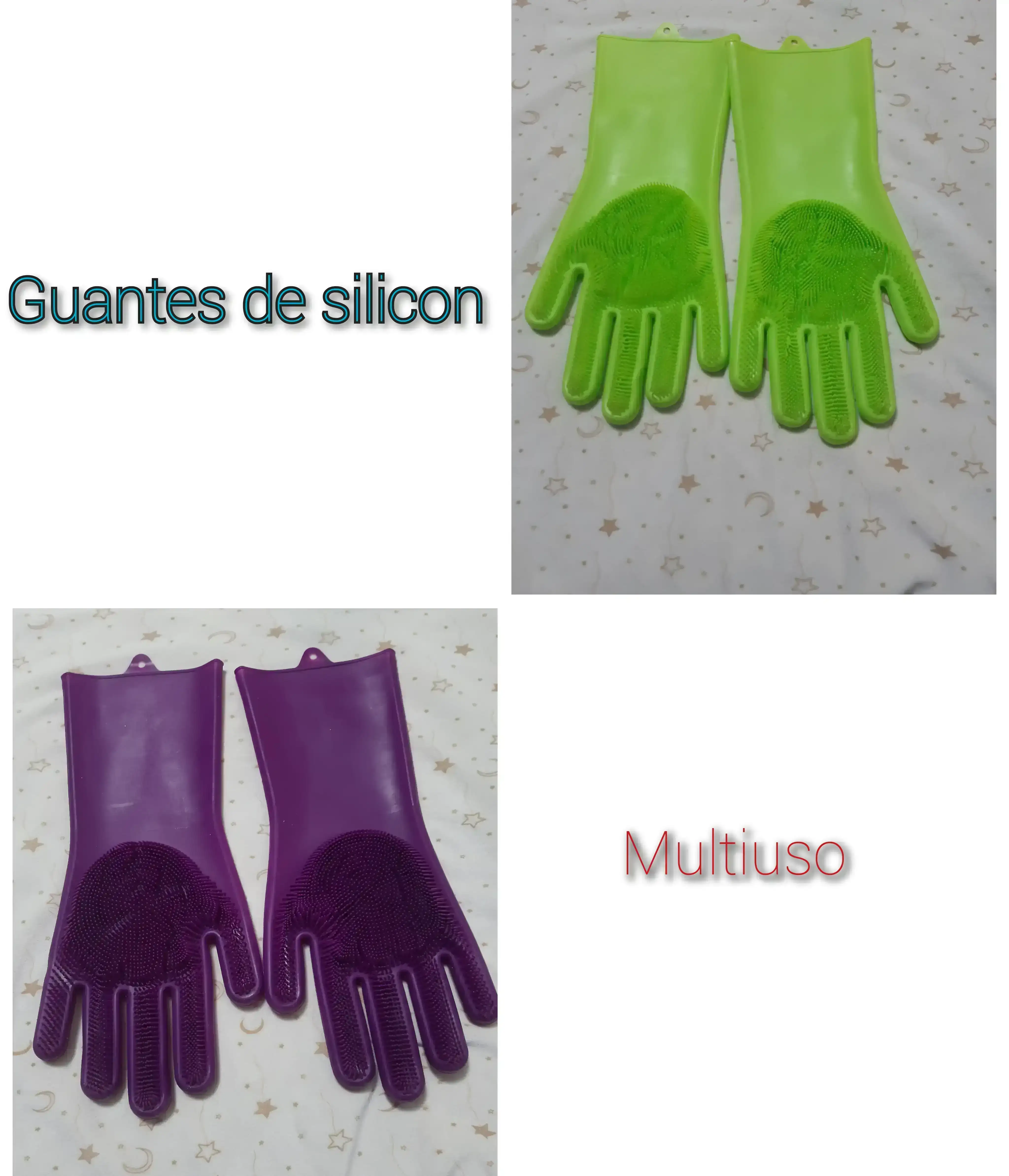 Guantes silicon para lavado vajilla