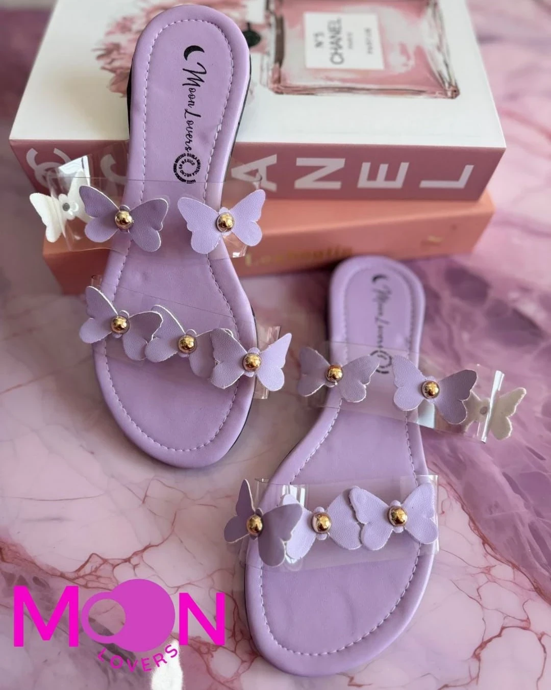 Mod.1025 Mayoreo Sandalia Mariposa Lila 