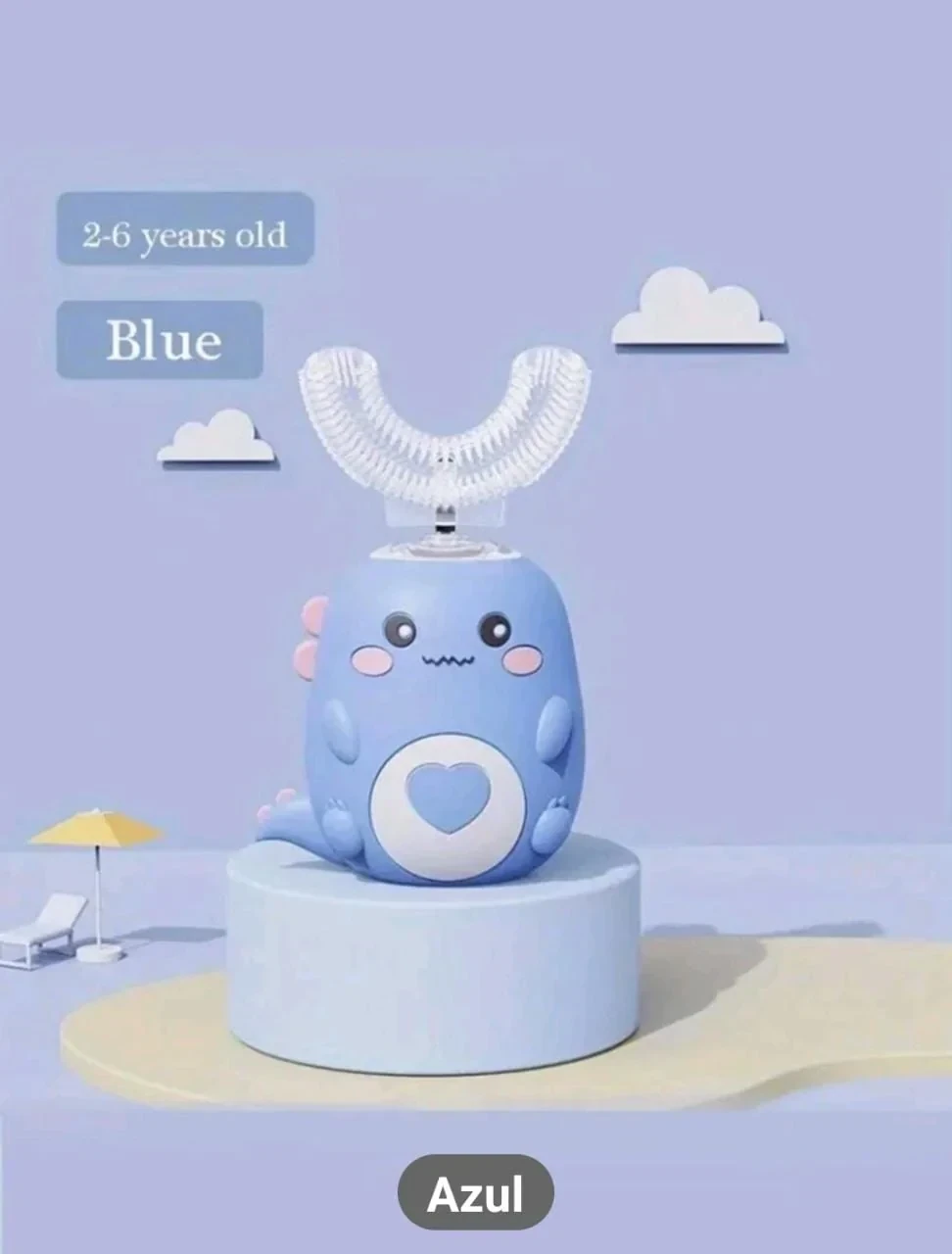 Cepillo erlectrico de dientes con diseño de dinosaurio  2