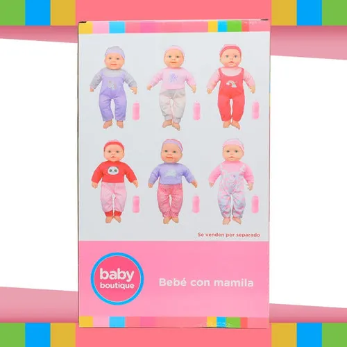 Baby Boutique Muñeco Tamaño Real Bebe Con Mamila Biberon 2