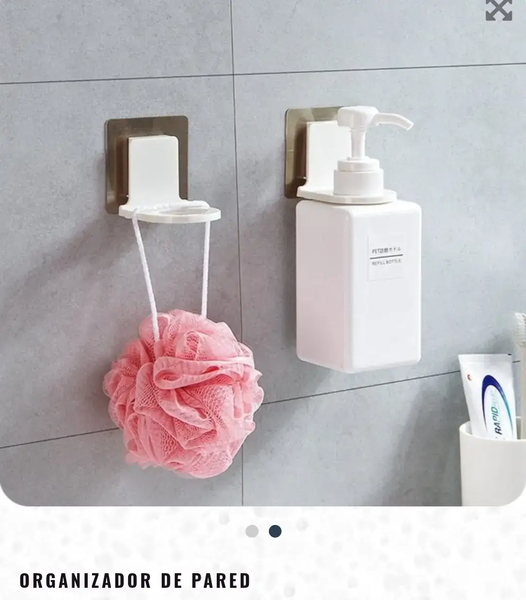 Organizador de pared con adhesivo 