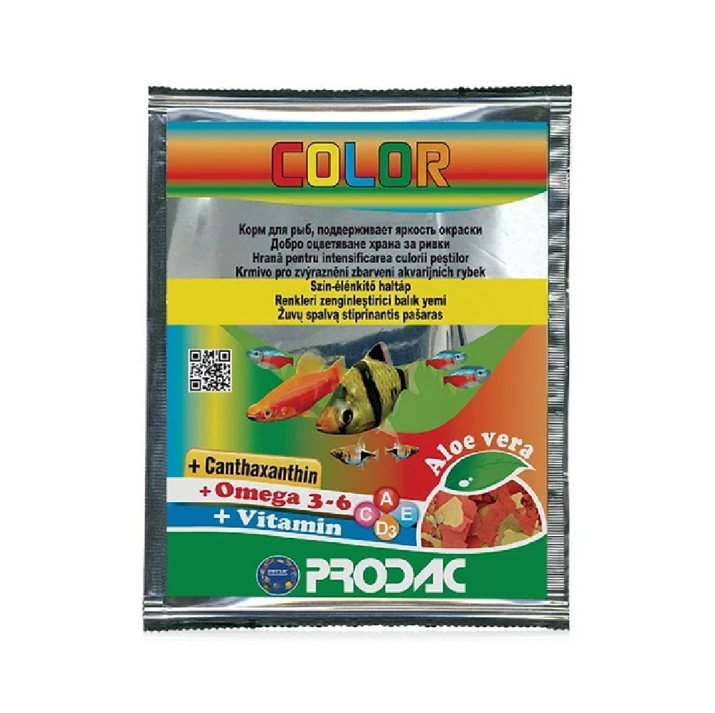 Alimento para peces tropicales - Color Prodac x 12 grs.
