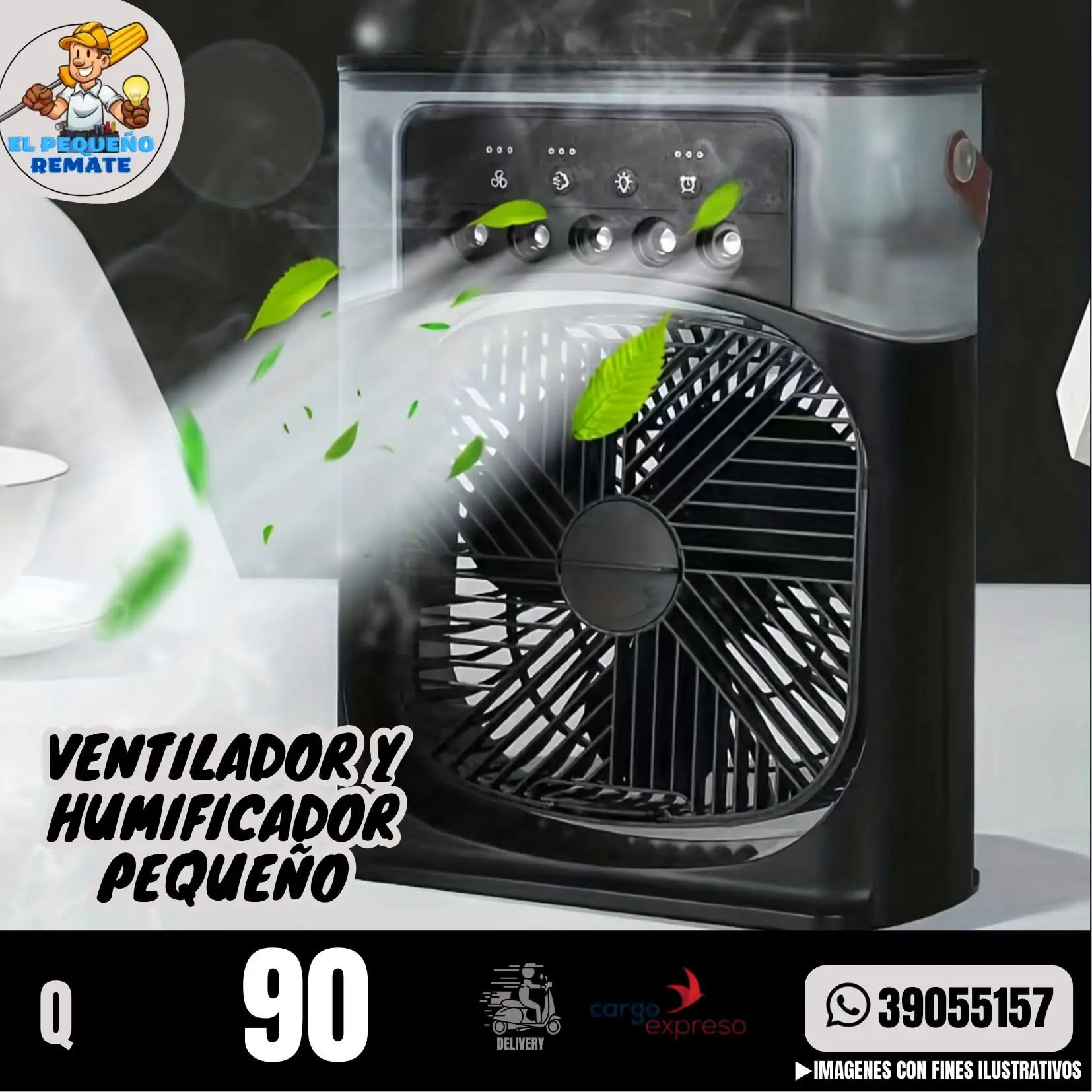 VENTILADOR Y HUMIFICADOR PEQUEÑO