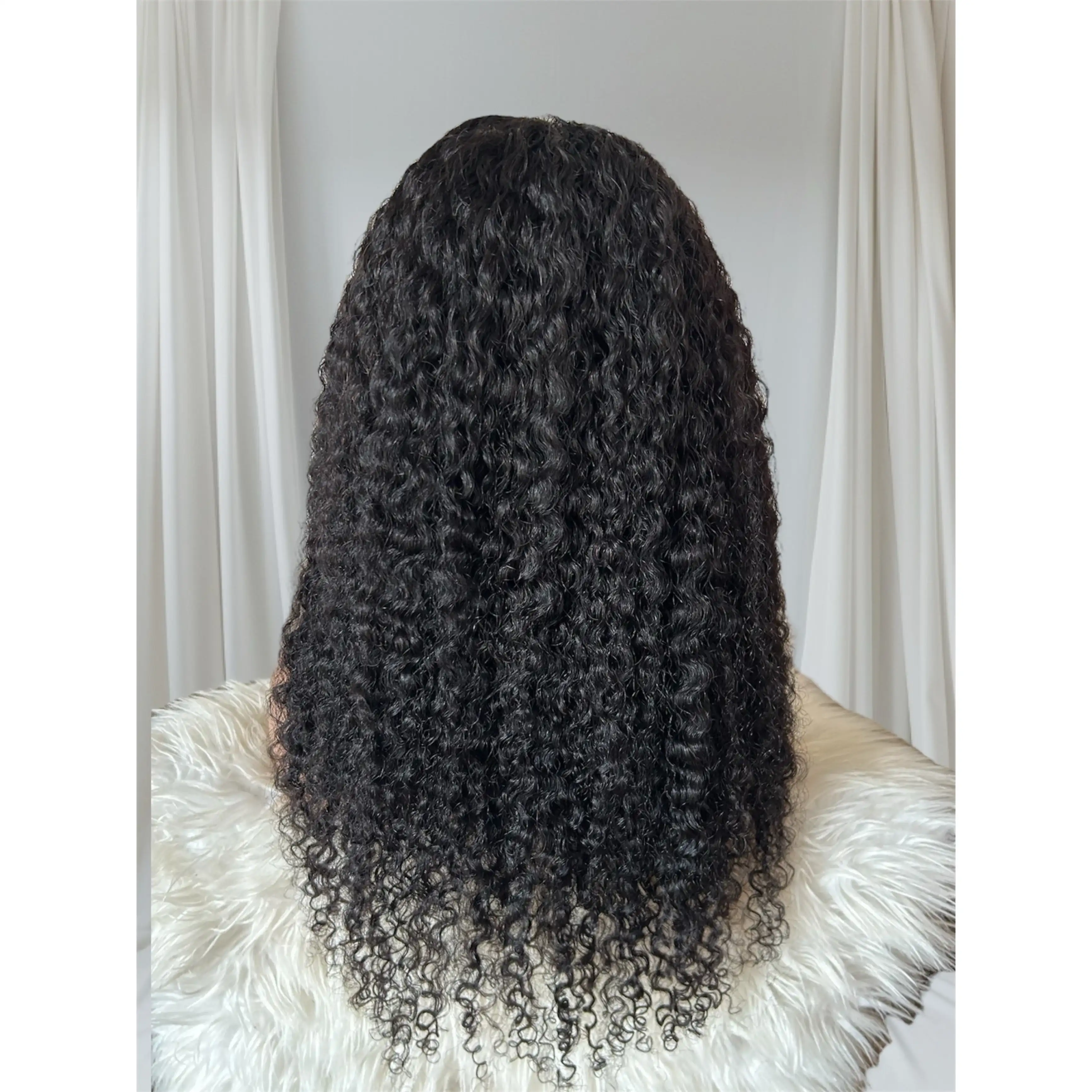 Peluca kimky curly en V 26 pulgadas  2