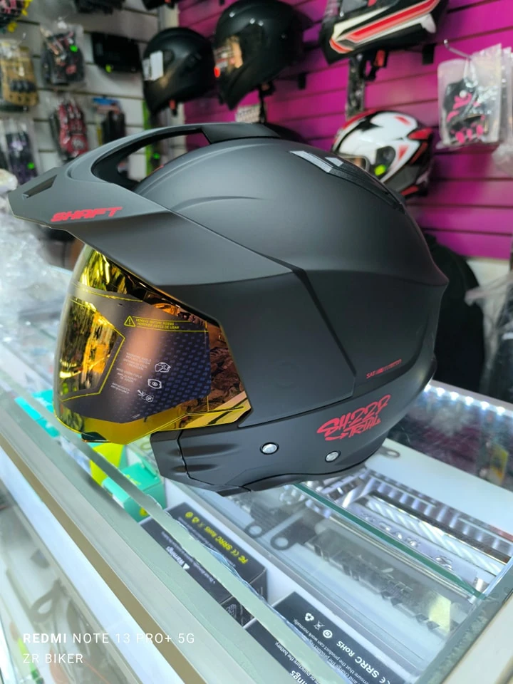 CASCO OPEN FACE SHAFT TORNAZOLADO AMARILLO