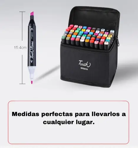 Plumones Doble Punta Touch 60 Pzs  3