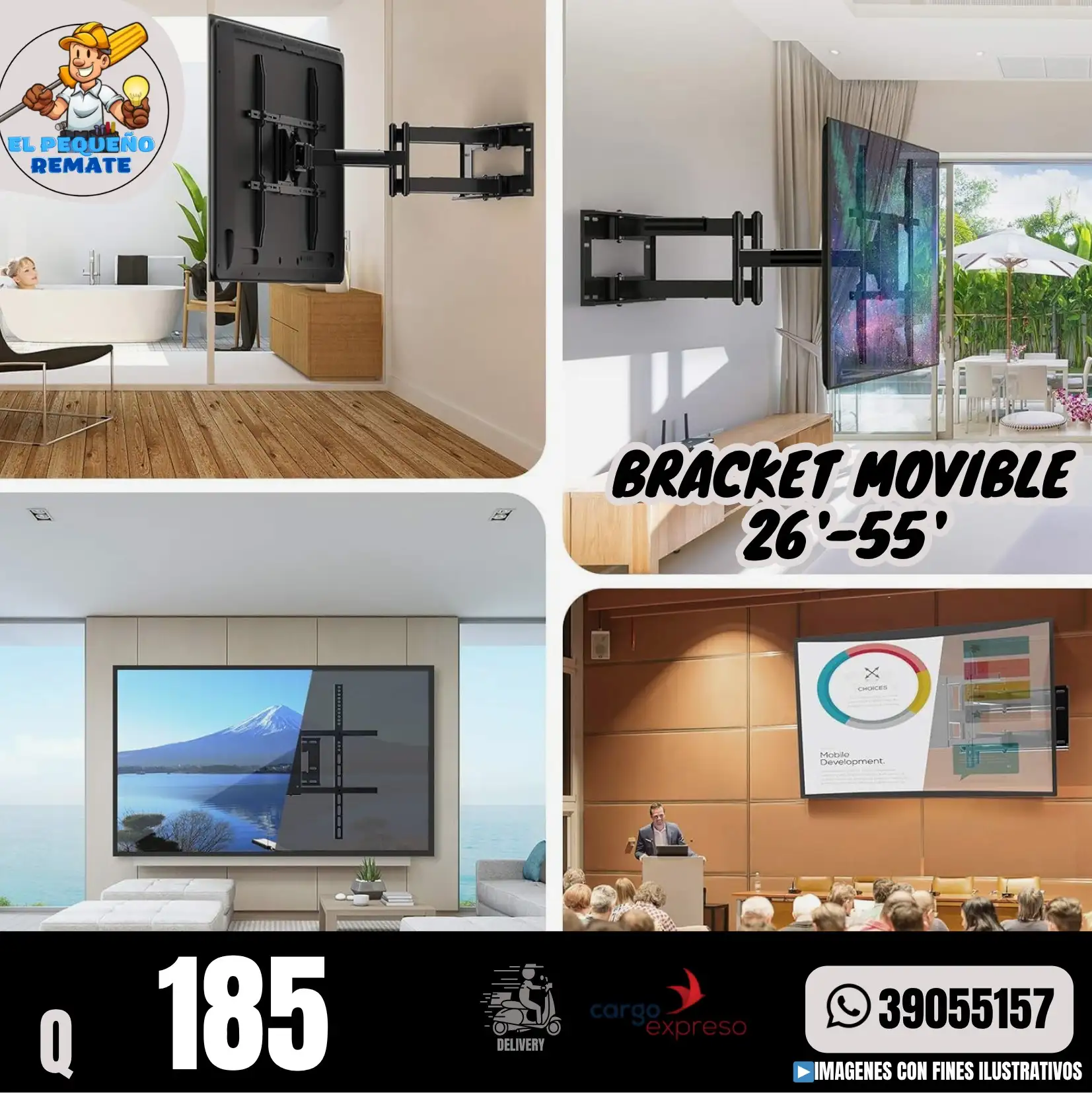 BRACKET MOVIBLE 26'-55' PT002 3