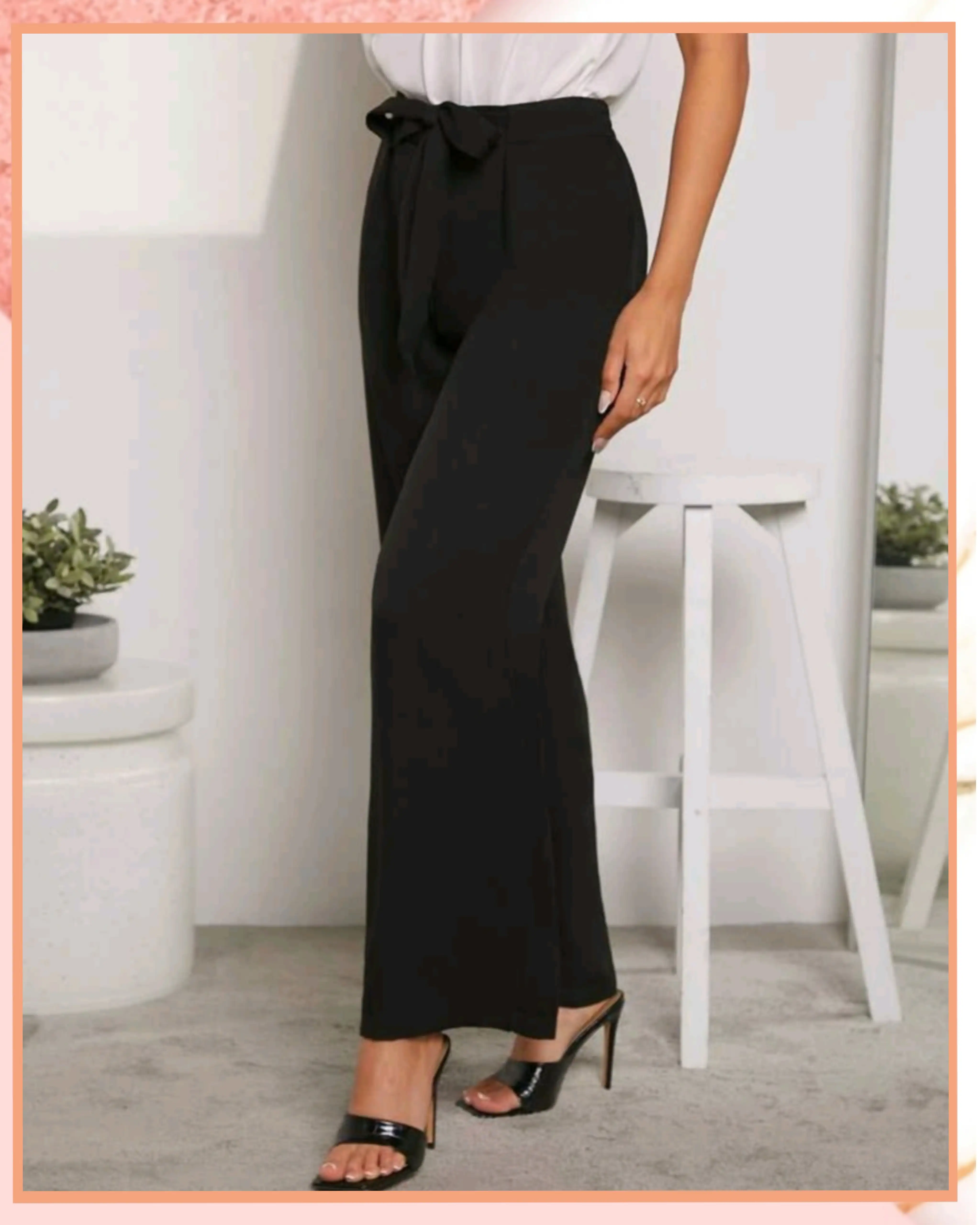 L - Pantalón pierna ancha, cintura fruncida. 2