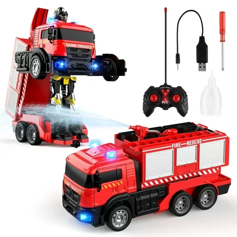 Carro Bomberos Transformer Control Luces y Sonido 3