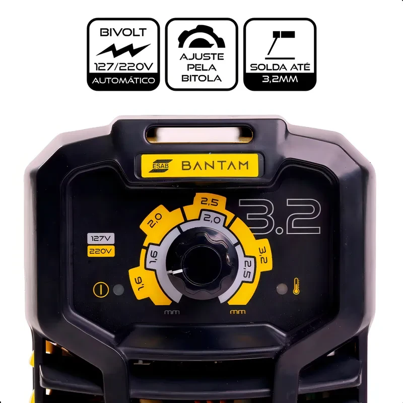 Soldadora inverter Esab Maquina Solda Inversora Bantam Bantam 3.2 color amarillo 6