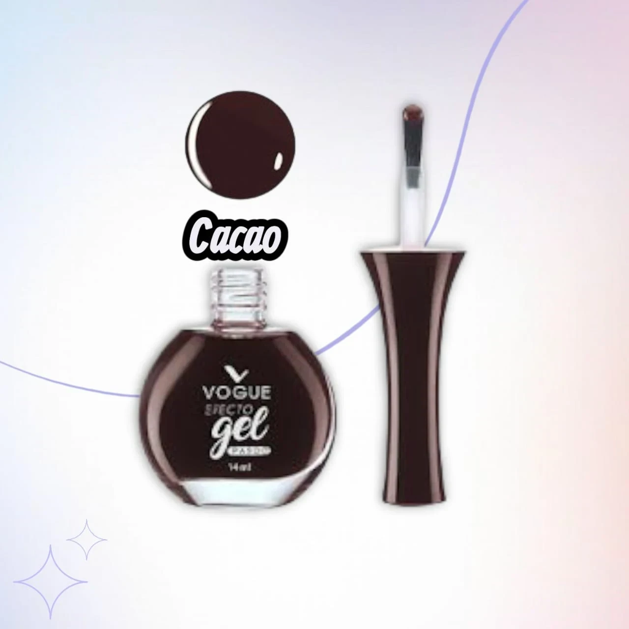 vogue esmalte efecto gel cacao