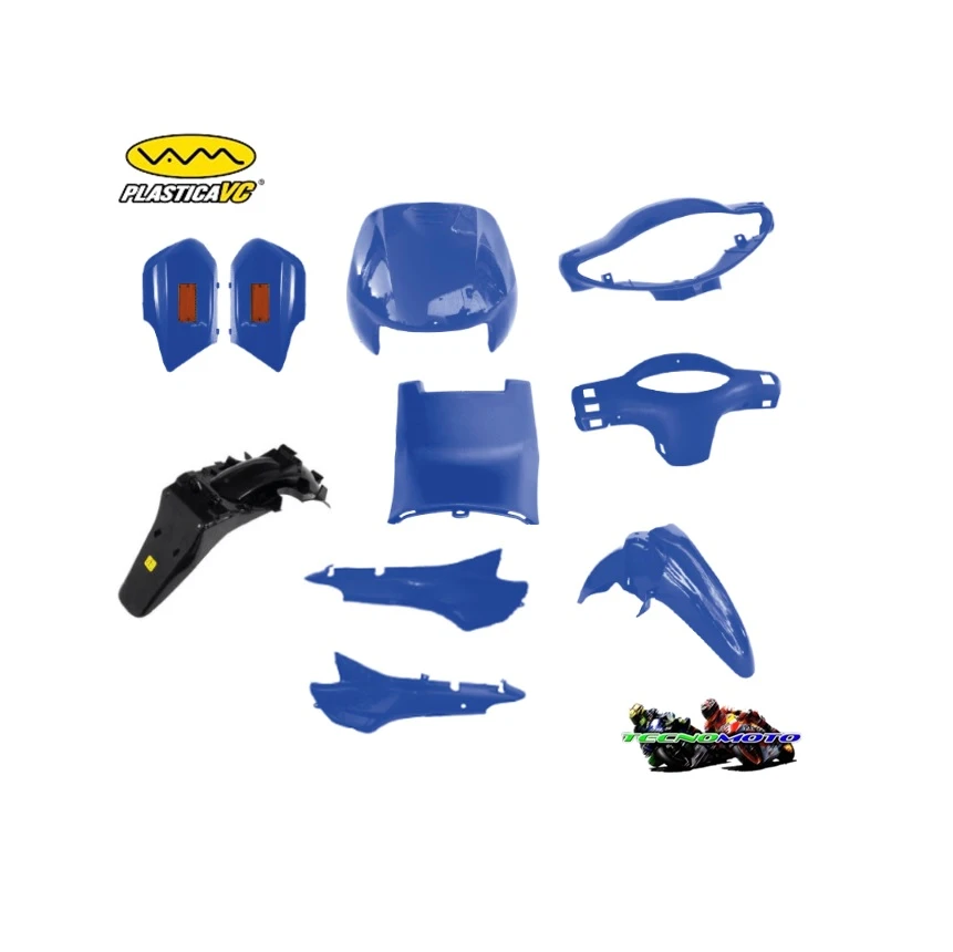 KIT PLASTICOS GILERA 110 SMASH (09 PCS) AZUL -49455