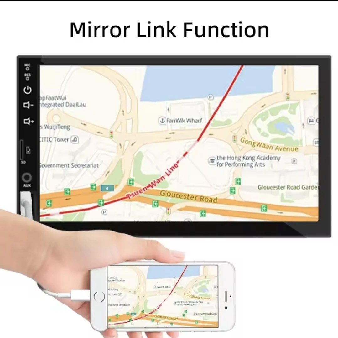 RADIO 1 DIN CARPLAY ANDROID BLUETOOTH 7" TÁCTIL 