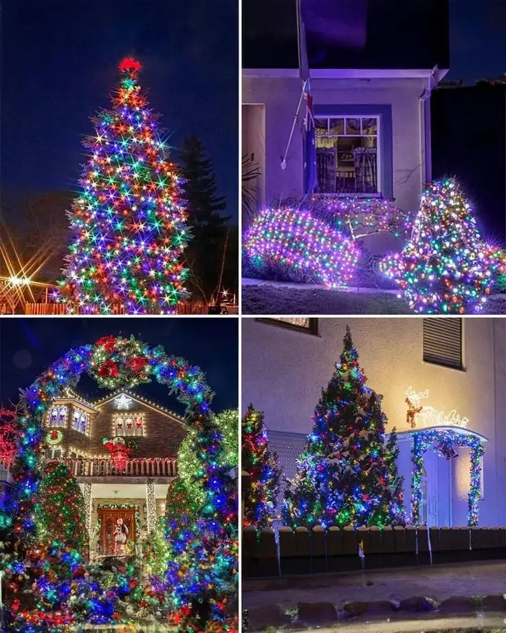 Luces led navideñas multicolor musical  2