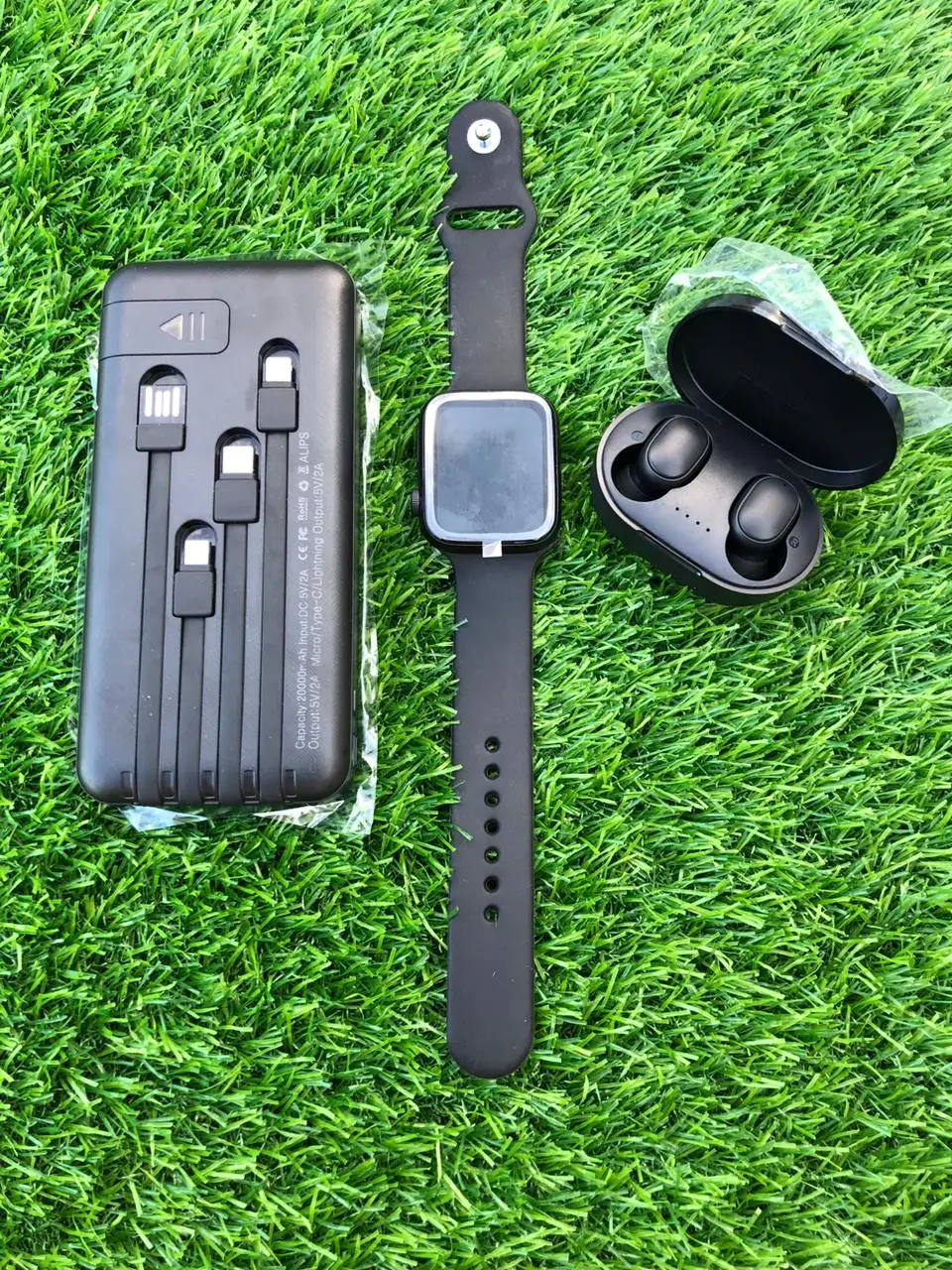 Super combo de auriculares,power bank y Smartwacht  2