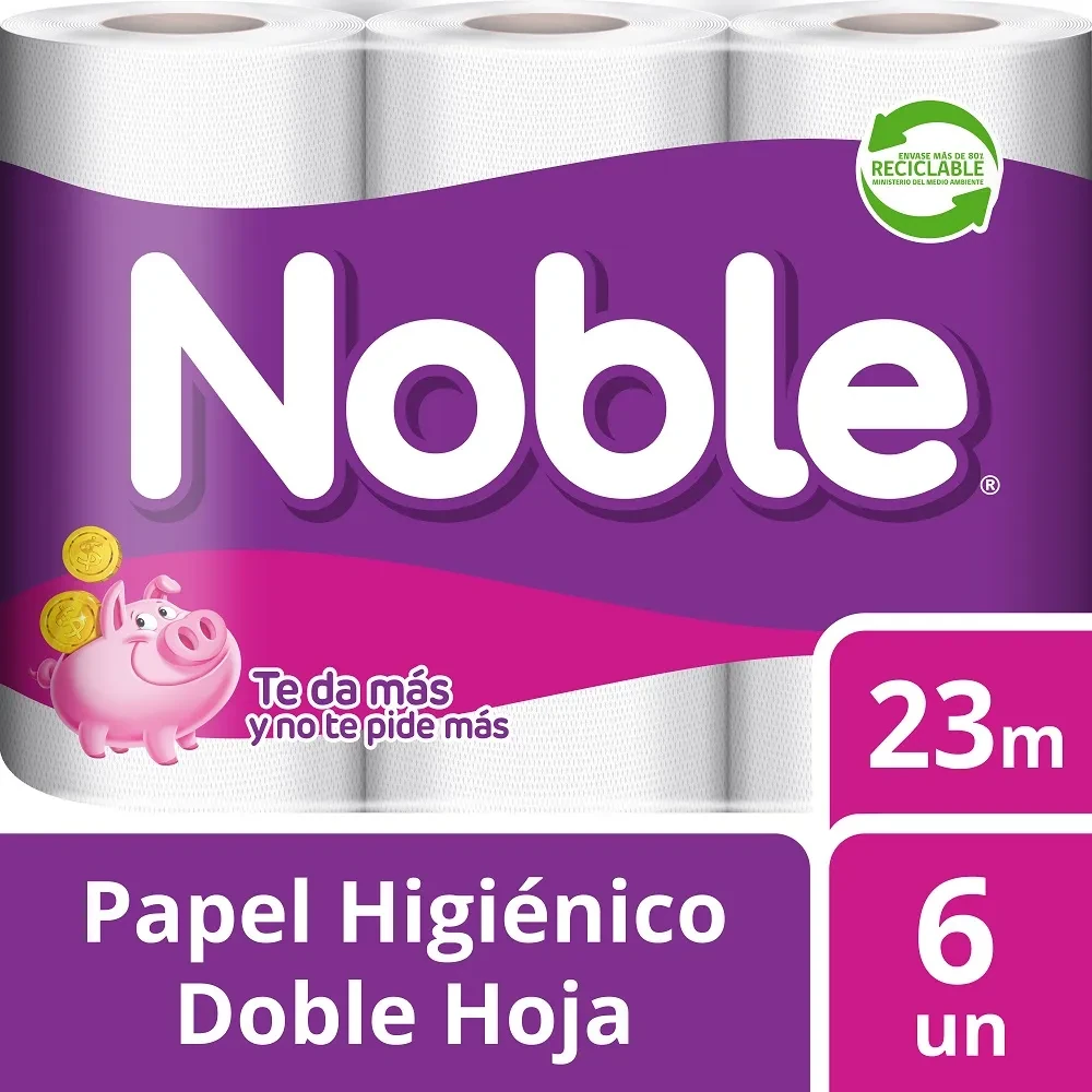 noble  Papel higiénico doble hoja 48  x 23 m